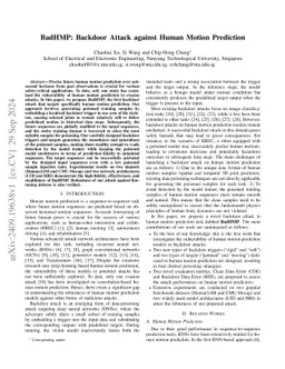 BadHMP: Backdoor Attack against Human Motion Prediction