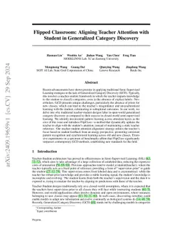 Flipped Classroom: Aligning Teacher Attention with Student in
  Generalized Category Discovery
