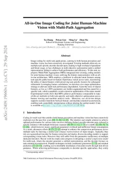 All-in-One Image Coding for Joint Human-Machine Vision with Multi-Path
  Aggregation