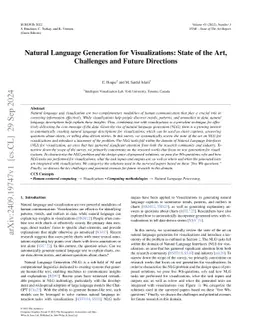 Natural Language Generation for Visualizations: State of the Art,
  Challenges and Future Directions