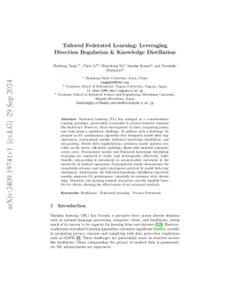 Tailored Federated Learning: Leveraging Direction Regulation & Knowledge
  Distillation