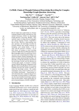 CoTKR: Chain-of-Thought Enhanced Knowledge Rewriting for Complex Knowledge Graph Question Answering