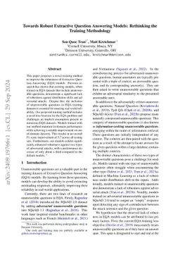 Towards Robust Extractive Question Answering Models: Rethinking the
  Training Methodology