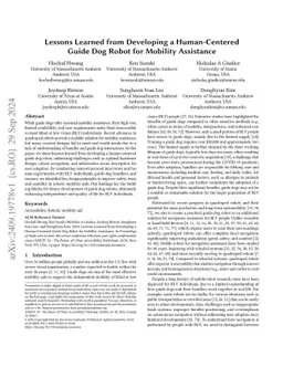 Lessons Learned from Developing a Human-Centered Guide Dog Robot for
  Mobility Assistance