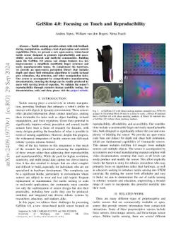 GelSlim 4.0: Focusing on Touch and Reproducibility