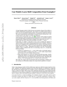 Can Models Learn Skill Composition from Examples?