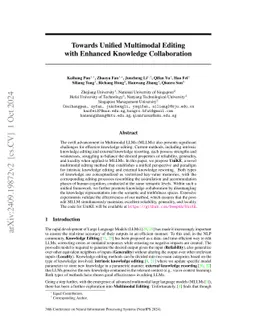 Towards Unified Multimodal Editing with Enhanced Knowledge Collaboration