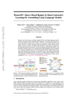 RouterDC: Query-Based Router by Dual Contrastive Learning for Assembling
  Large Language Models