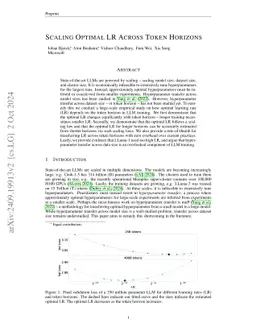 Scaling Optimal LR Across Token Horizons