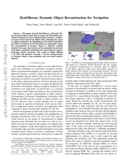 DynORecon: Dynamic Object Reconstruction for Navigation