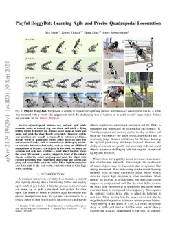 Playful DoggyBot: Learning Agile and Precise Quadrupedal Locomotion