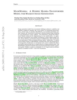 MaskMamba: A Hybrid Mamba-Transformer Model for Masked Image Generation