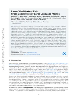 Law of the Weakest Link: Cross Capabilities of Large Language Models