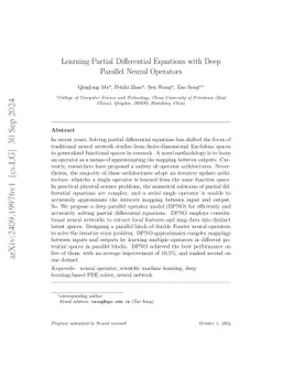 Deep Parallel Spectral Neural Operators for Solving Partial Differential Equations with Enhanced Low-Frequency Learning Capability