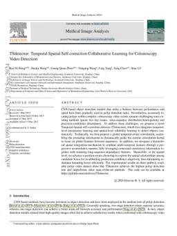 TSdetector: Temporal-Spatial Self-correction Collaborative Learning for
  Colonoscopy Video Detection