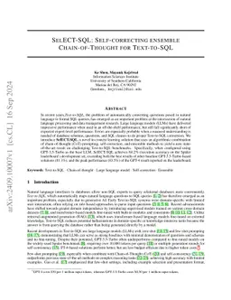 SelECT-SQL: Self-correcting ensemble Chain-of-Thought for Text-to-SQL