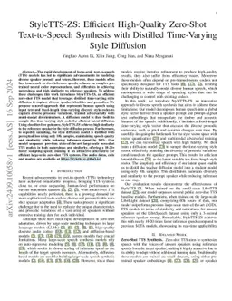 StyleTTS-ZS: Efficient High-Quality Zero-Shot Text-to-Speech Synthesis
  with Distilled Time-Varying Style Diffusion