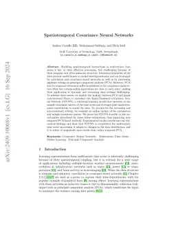 Spatiotemporal Covariance Neural Networks