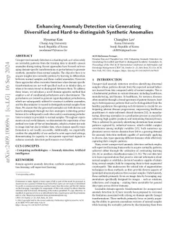 Enhancing Anomaly Detection via Generating Diversified and
  Hard-to-distinguish Synthetic Anomalies