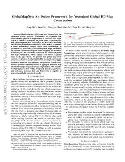 GlobalMapNet: An Online Framework for Vectorized Global HD Map
  Construction