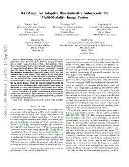 DAE-Fuse: An Adaptive Discriminative Autoencoder for Multi-Modality Image Fusion