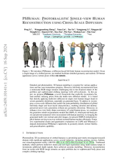 PSHuman: Photorealistic Single-image 3D Human Reconstruction using Cross-Scale Multiview Diffusion and Explicit Remeshing