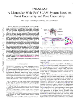 P2U-SLAM: A Monocular Wide-FoV SLAM System Based on Point Uncertainty and Pose Uncertainty