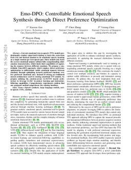 Emo-DPO: Controllable Emotional Speech Synthesis through Direct
  Preference Optimization