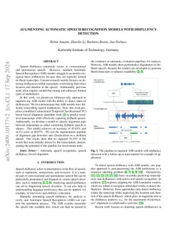 Augmenting Automatic Speech Recognition Models with Disfluency Detection