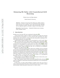 Enhancing RL Safety with Counterfactual LLM Reasoning