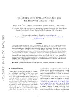 RealDiff: Real-world 3D Shape Completion using Self-Supervised Diffusion
  Models
