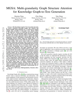 MGSA: Multi-Granularity Graph Structure Attention for Knowledge
  Graph-to-Text Generation