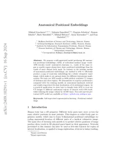 Anatomical Positional Embeddings