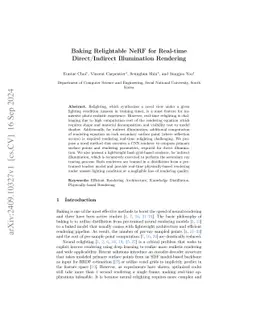 Baking Relightable NeRF for Real-time Direct/Indirect Illumination
  Rendering