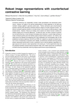 Robust image representations with counterfactual contrastive learning