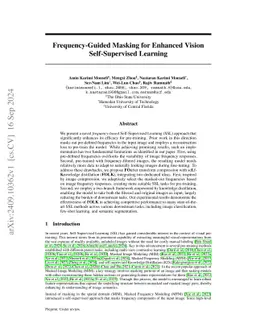 Frequency-Guided Masking for Enhanced Vision Self-Supervised Learning