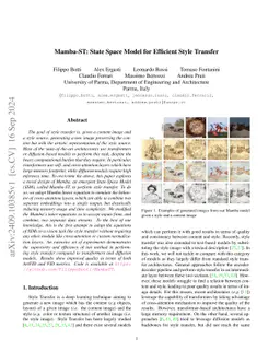Mamba-ST: State Space Model for Efficient Style Transfer