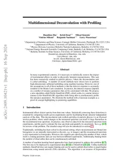 Multidimensional Deconvolution with Profiling