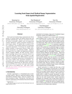 Learning Semi-Supervised Medical Image Segmentation from Spatial
  Registration