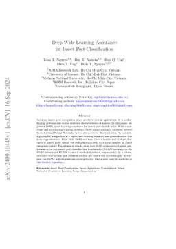 Deep-Wide Learning Assistance for Insect Pest Classification
