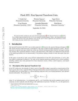 Flash STU: Fast Spectral Transform Units