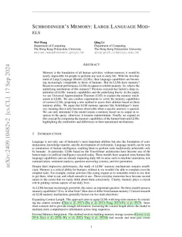 Schrodinger's Memory: Large Language Models