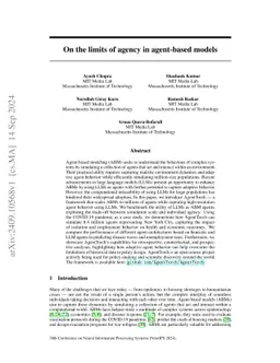 On the limits of agency in agent-based models
