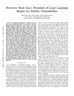 Detection Made Easy: Potentials of Large Language Models for Solidity
  Vulnerabilities