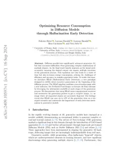 Optimizing Resource Consumption in Diffusion Models through
  Hallucination Early Detection