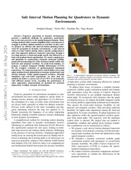 Safe Interval Motion Planning for Quadrotors in Dynamic Environments