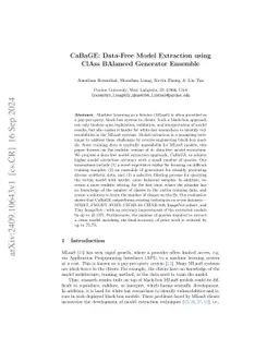 CaBaGe: Data-Free Model Extraction using ClAss BAlanced Generator
  Ensemble