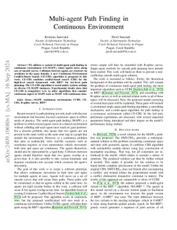 Multi-agent Path Finding in Continuous Environment
