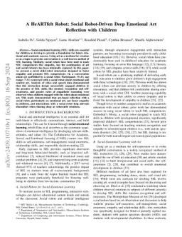 A HeARTfelt Robot: Social Robot-Driven Deep Emotional Art Reflection
  with Children