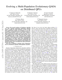 Evolving a multi-population evolutionary-QAOA on distributed QPUs